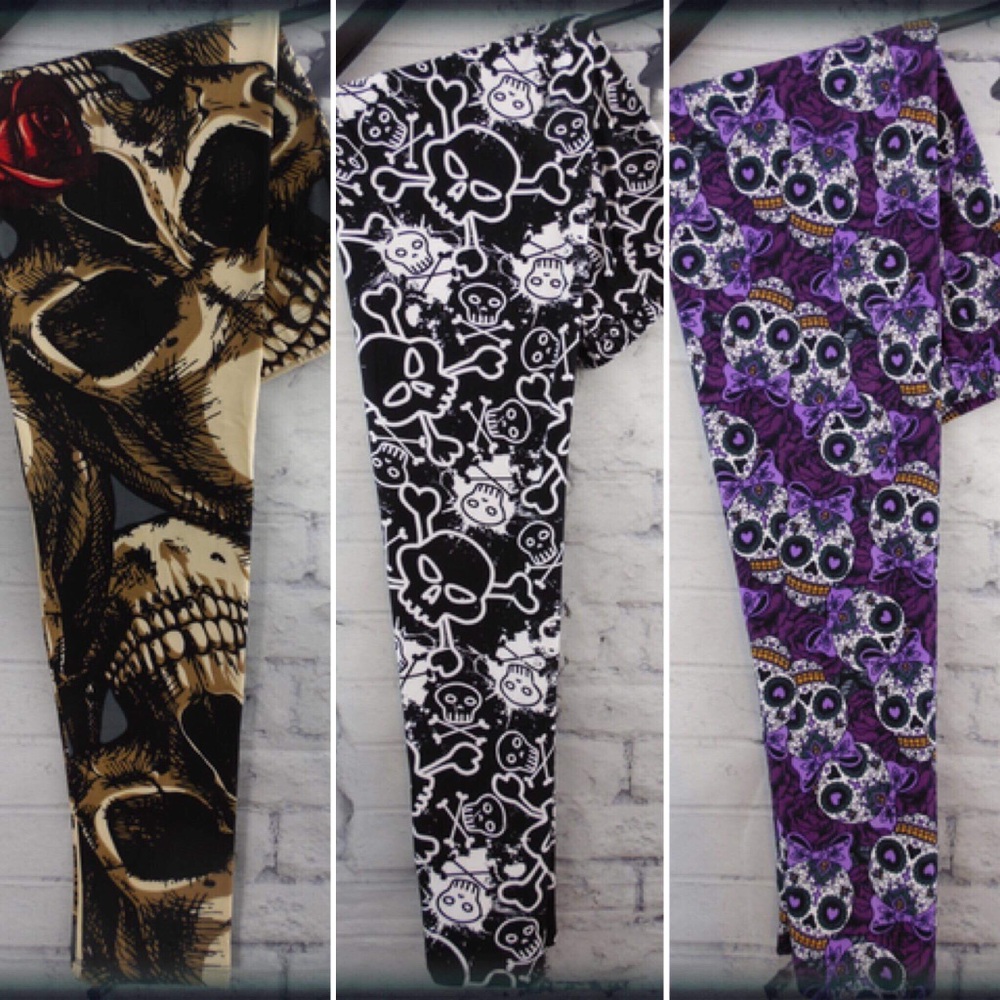Skull leggings women’s bundle os fits 3-14